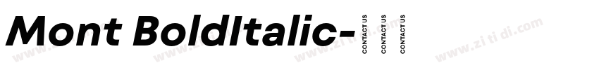 Mont BoldItalic字体转换